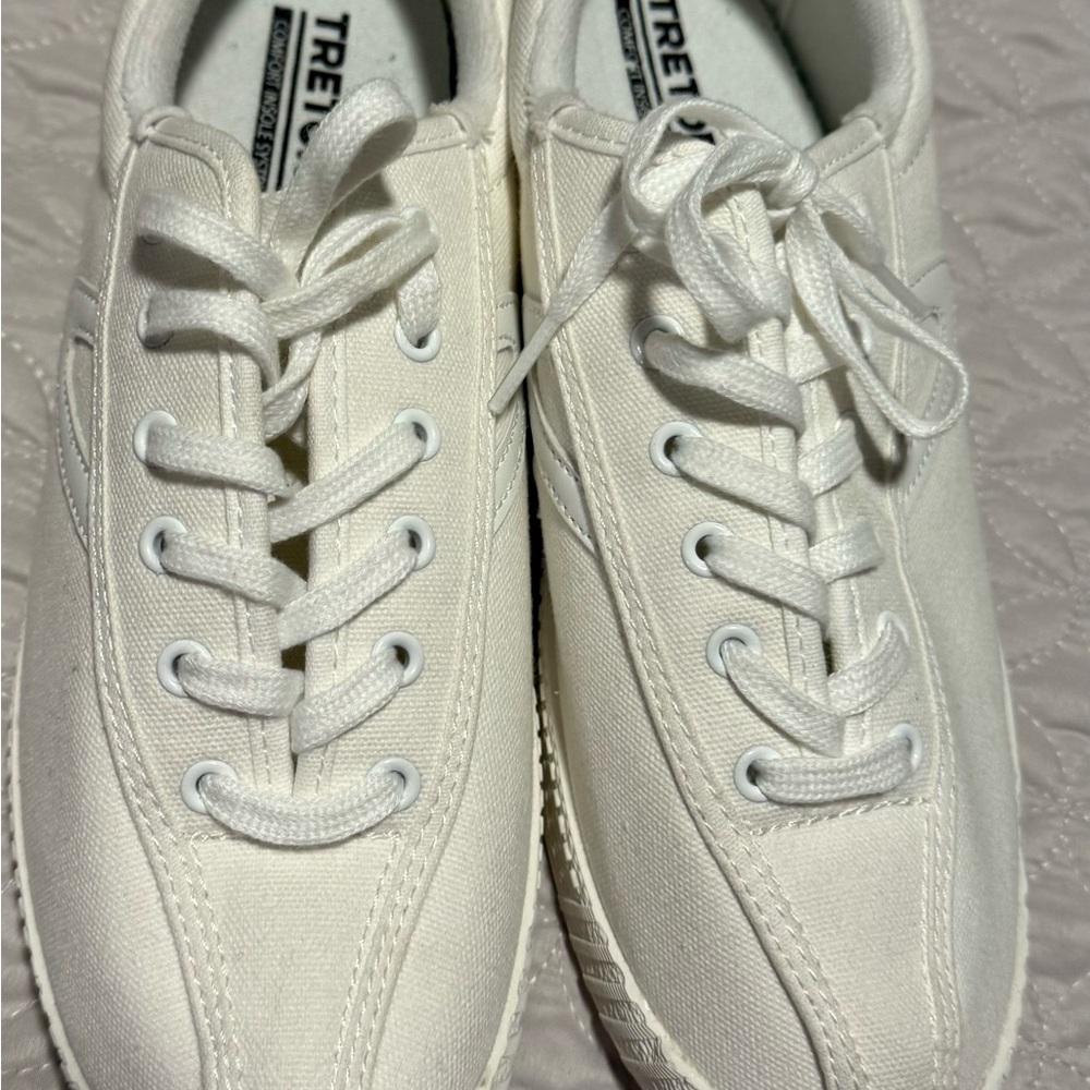 EUC Tretorn Nylite Plus White Canvas Sneakers Size 9M - Picture 4 of 6